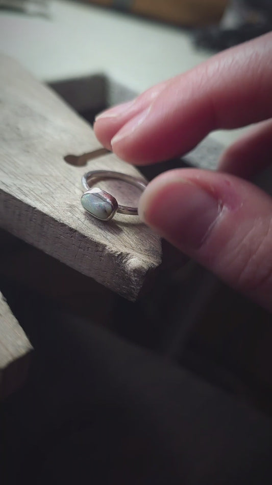 Anillo Coober Pedy Blanco