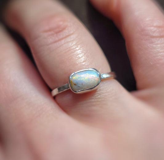 Anillo Coober Pedy Blanco