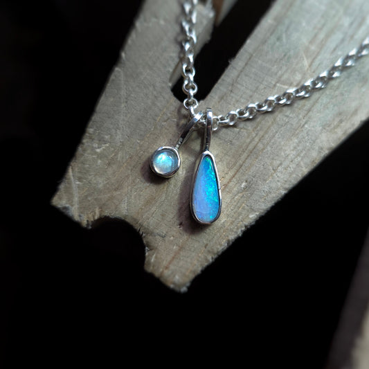 Colgante Ópalo & Piedra Luna