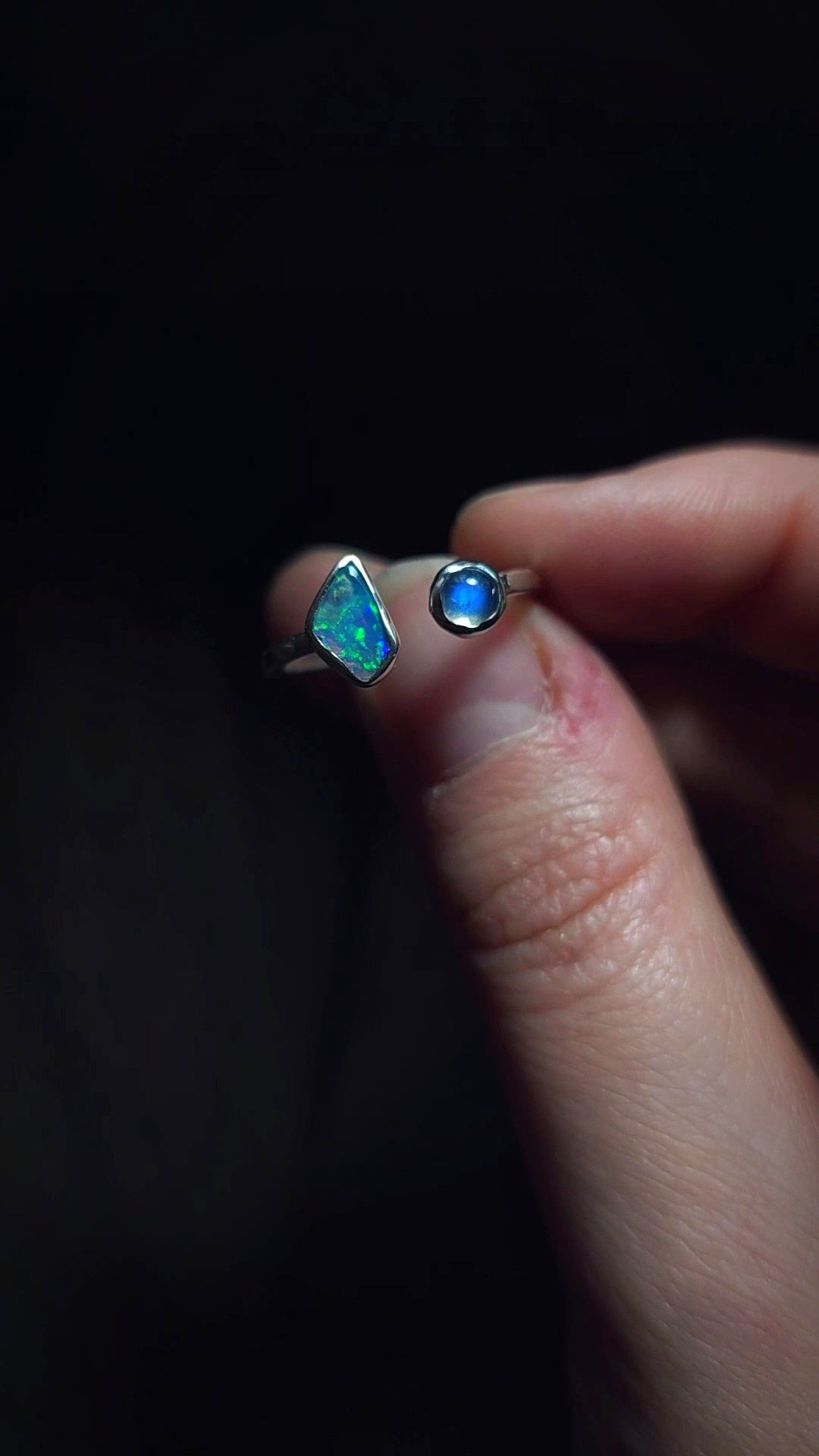 ANILLO Ópalo & Piedra Luna