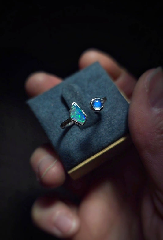 ANILLO Ópalo & Piedra Luna